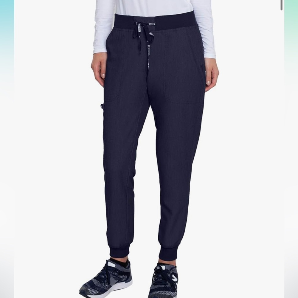 Med Couture Touch Women's Scrub Pant Yoga Jogger w/ 5 Pockets SIZE SMALL